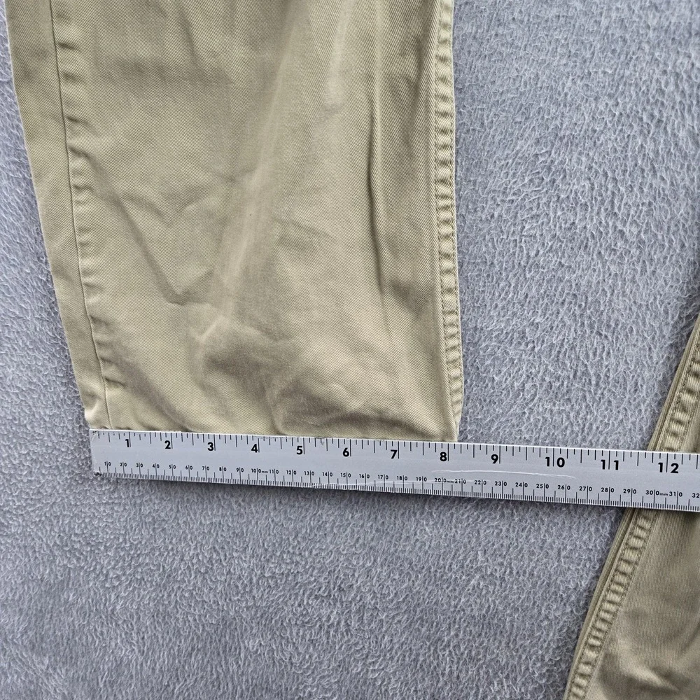 Polo Ralph Lauren Men Pants‎ 34/32 Beige Embroidered Khakis Twill Button Zipper